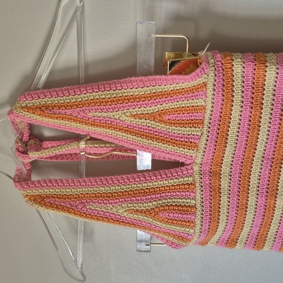 Dolls Kill Peppermayo Good Life Crochet Halter Dress, Size S/M - Picture 4 of 12